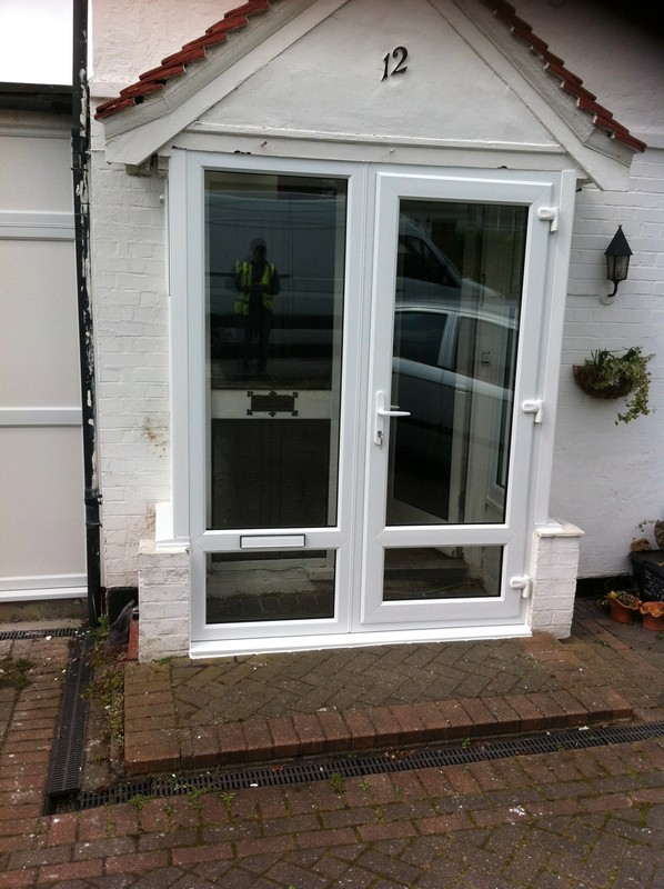 uPVC French doors fitted as front entrance in Enfield